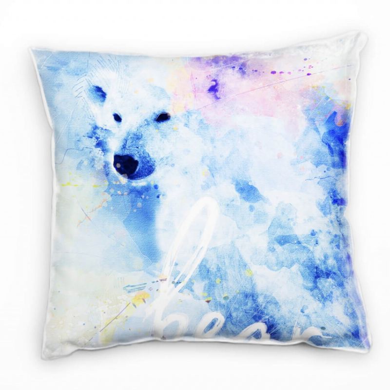 Ice Bears Deko Kissen Bezug 40x40cm für Couch Sofa Lounge Zierkissen