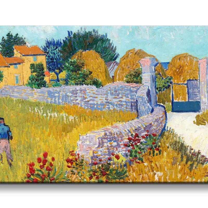 Remaster 120x60cm Vincent Van Gogh’s Farmhouse in Provence Impressionismus Farbenfroh zeitlose Kunst