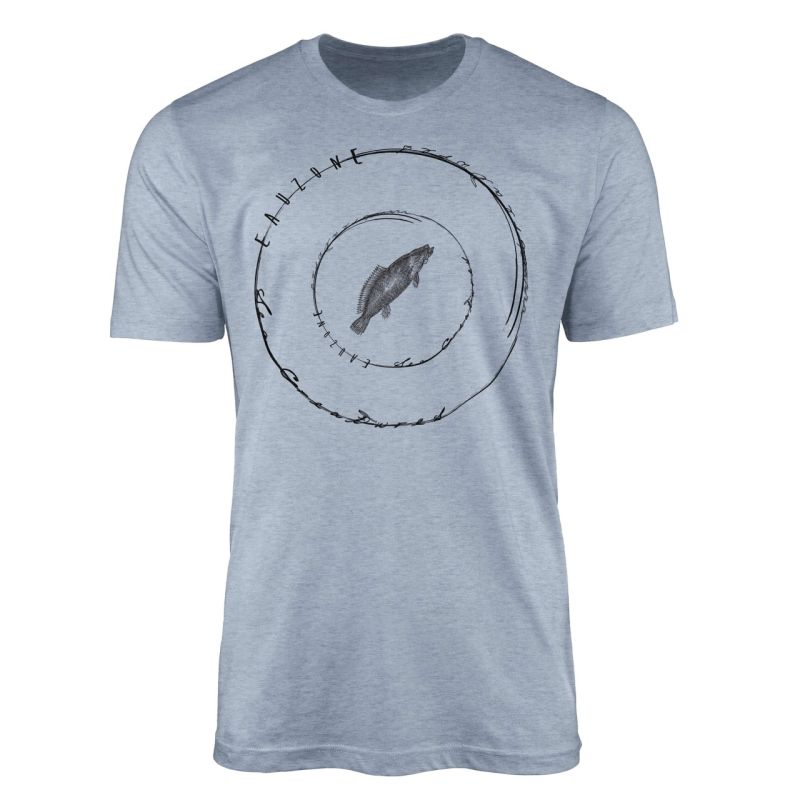 T-Shirt Tiefsee Fische – Serie: Sea Creatures , feine Struktur und sportlicher Schnitt / Sea 016