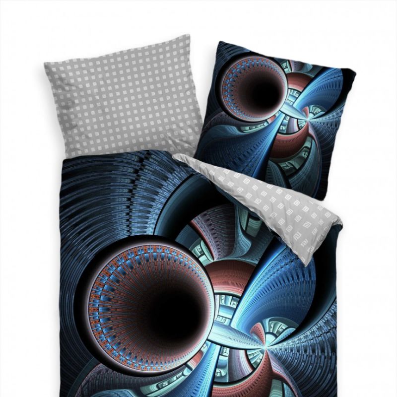 Abstrakt 3D Design Bunt Formen Bettwäsche Set 135×200 cm + 80x80cm  Atmungsaktiv