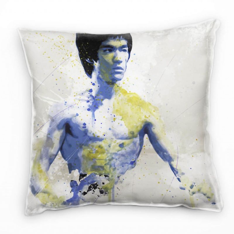 Bruce Lee II Deko Kissen Bezug 40x40cm für Couch Sofa Lounge Zierkissen