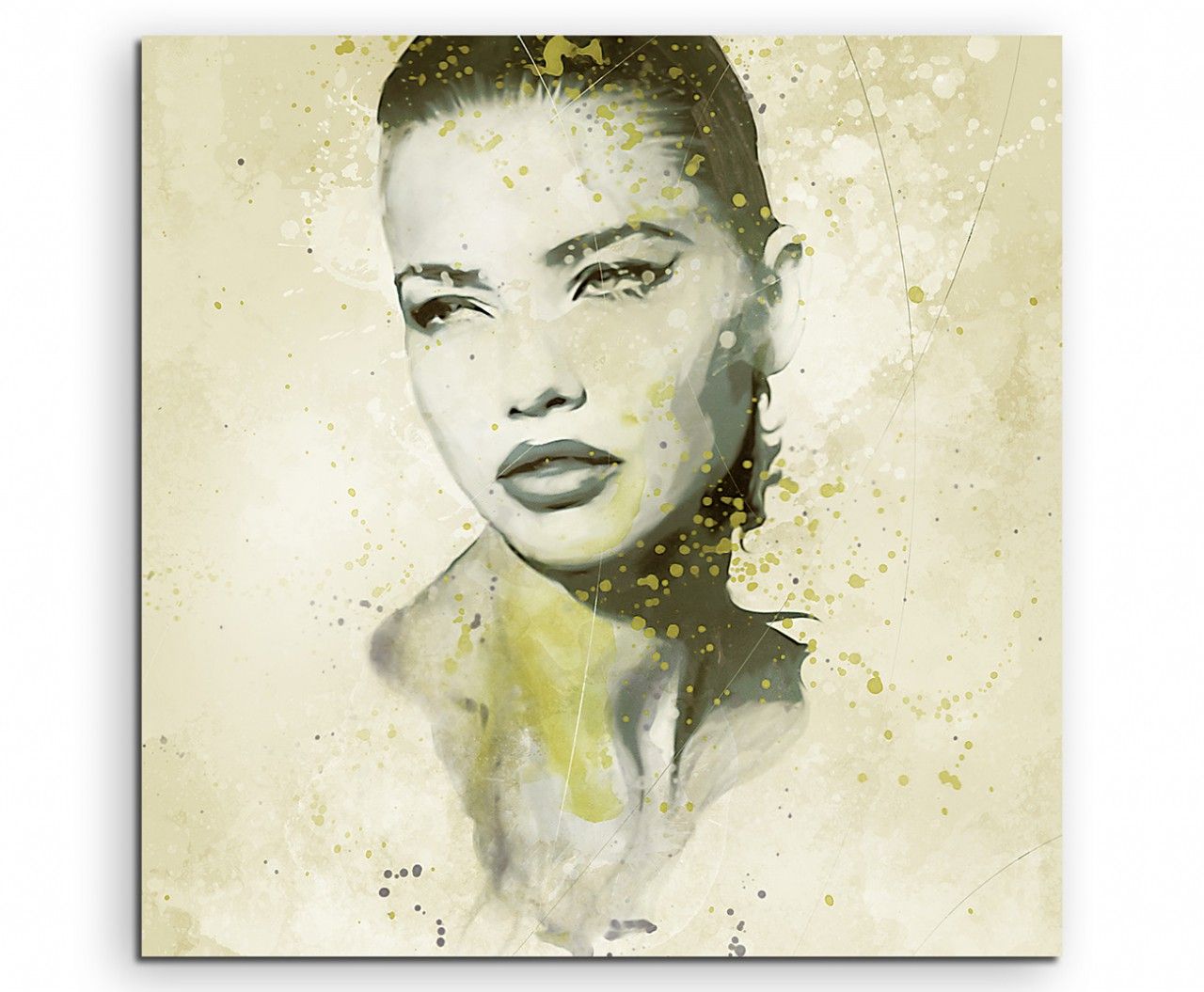 Adriana Lima I Aqua 60x60cm Wandbild Aquarell Art