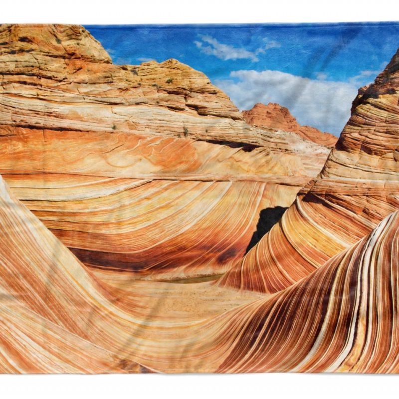 Handtuch Strandhandtuch Saunatuch Kuscheldecke mit Fotomotiv Arizona Berge schöne Muster