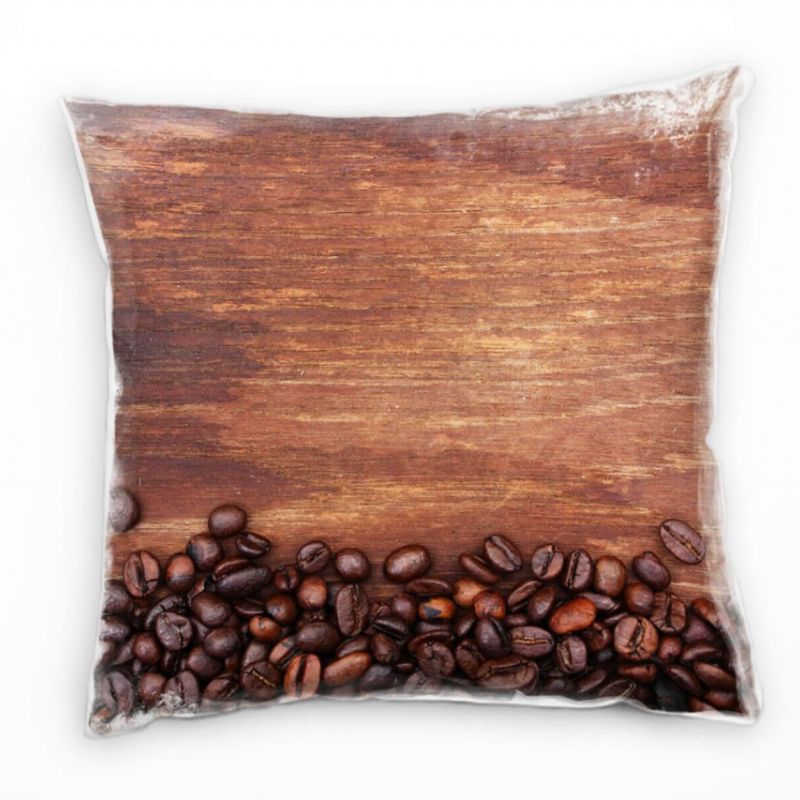 künstlerische Fotografie, Kaffeebohnen, braun Deko Kissen 40x40cm für Couch Sofa Lounge Zierkissen