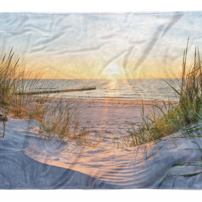 Handtuch Strandhandtuch Saunatuch Kuscheldecke  mit Fotomotiv Ostsee Deutschland