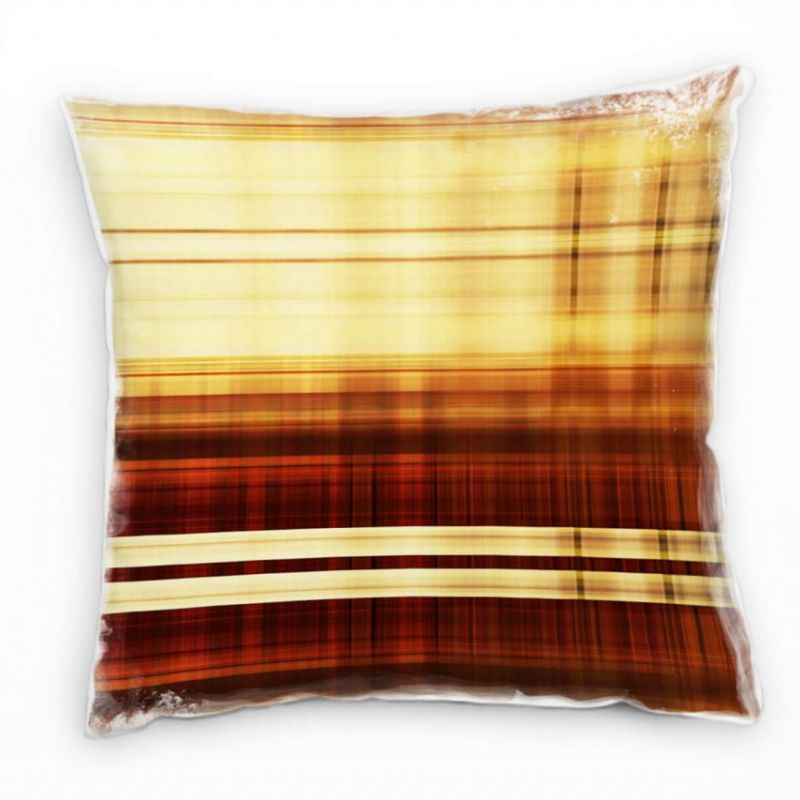 Abstrakt, gold, orange, rot, braun Deko Kissen 40x40cm für Couch Sofa Lounge Zierkissen