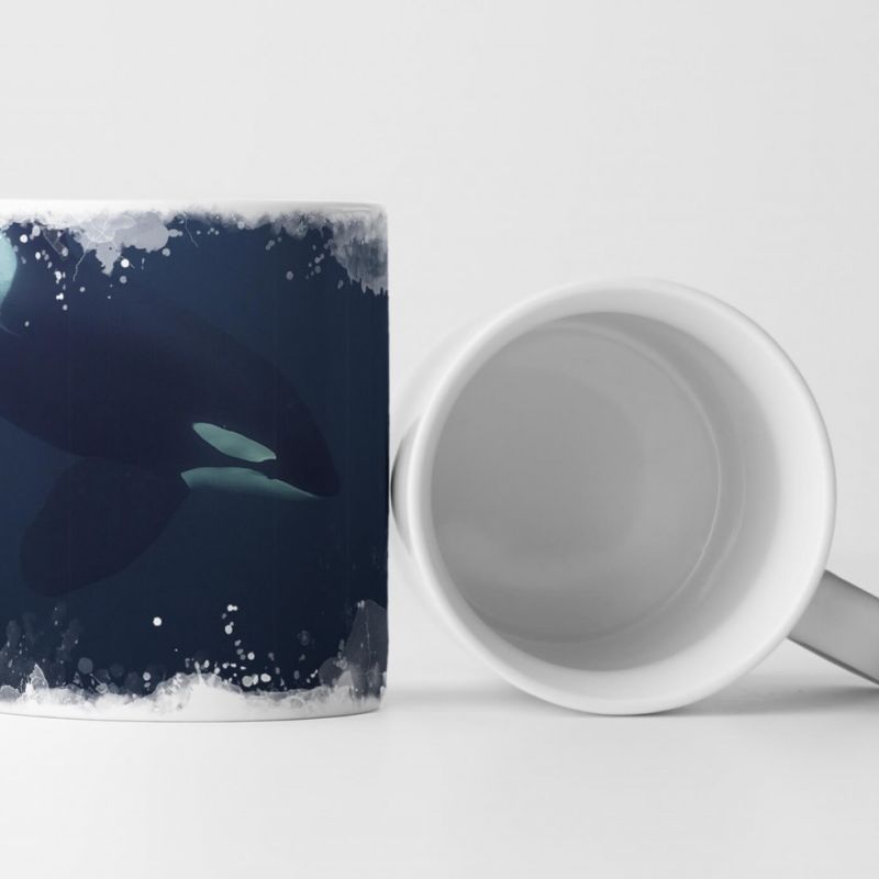 Tasse Geschenk Tierfotografie – Orca schwimmt in Norwegen