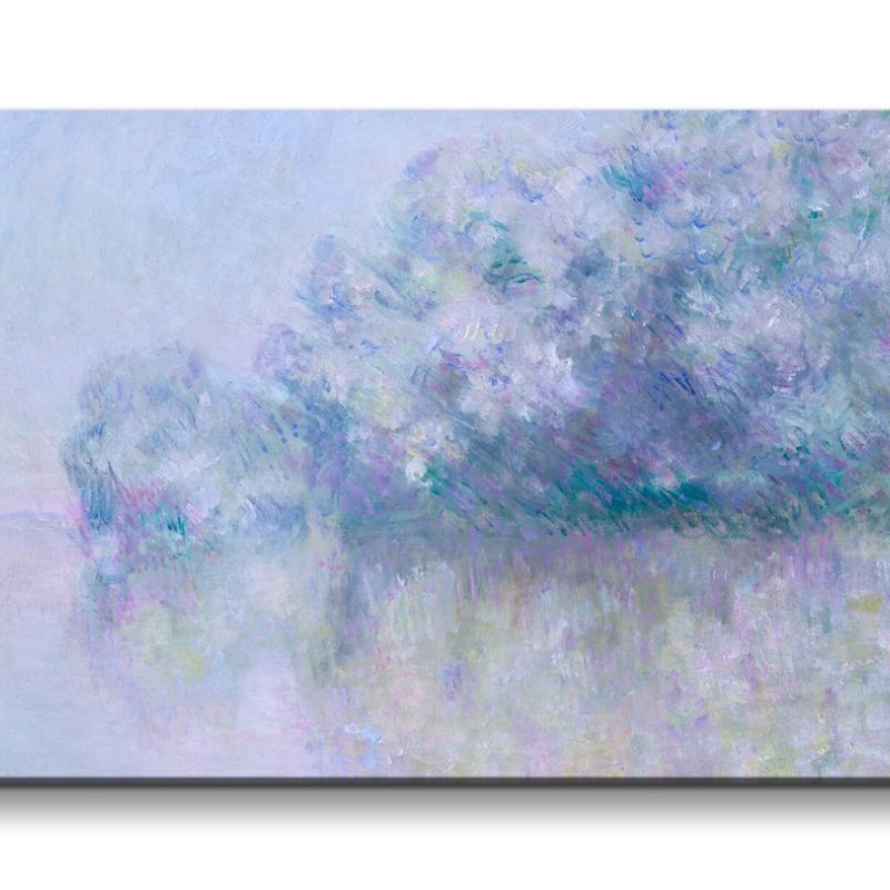 Remaster 120x60cm Claude Monet Impressionismus weltberühmtes Wandbild Blau See Baum Wunderschön