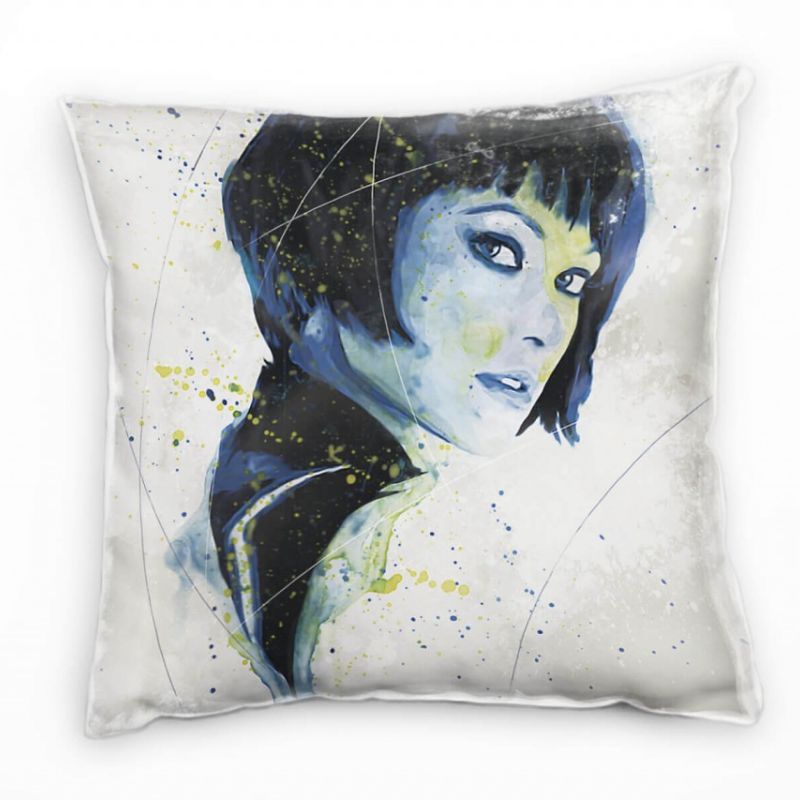 Olivia Wilde Deko Kissen Bezug 40x40cm für Couch Sofa Lounge Zierkissen