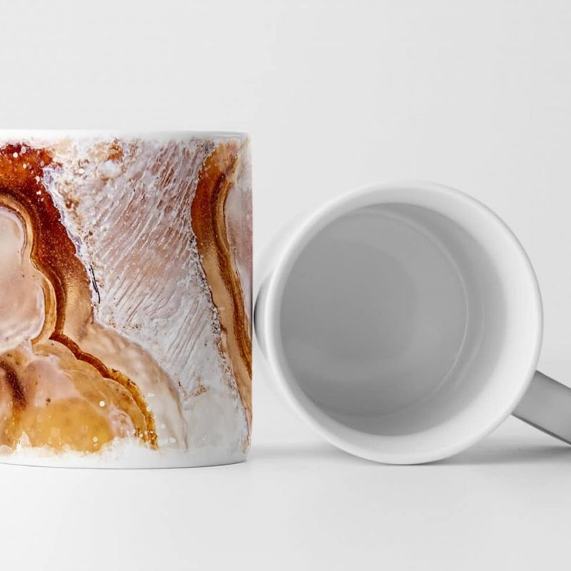 Tasse Geschenk Künstlerische Fotografie – Braun weiße Geode