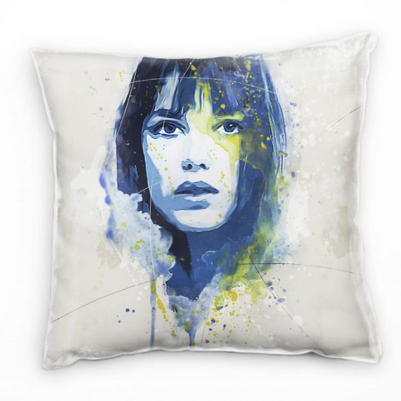 Jane Birkin Deko Kissen Bezug 40x40cm für Couch Sofa Lounge Zierkissen