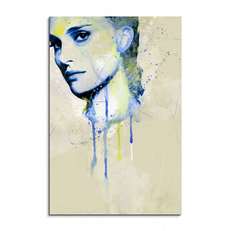 Natalie Portman II Aqua 90x60cm Wandbild Aquarell Art