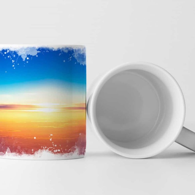 Tasse Geschenk Landschaftsfotografie – Sonnenaufgang über den Wolken