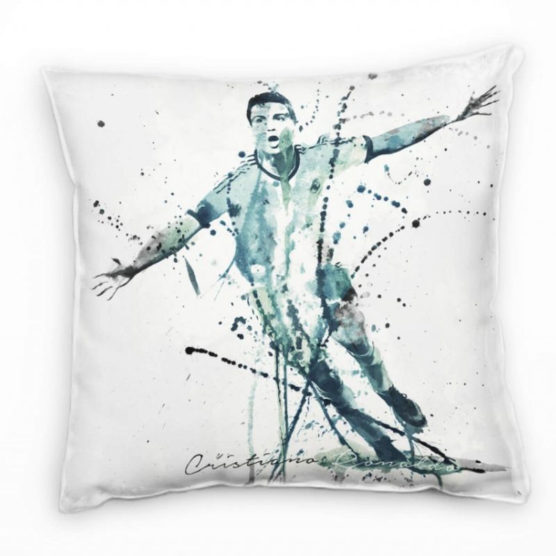 Cristiano Ronaldo IV Deko Kissen Bezug 40x40cm für Couch Sofa Lounge Zierkissen