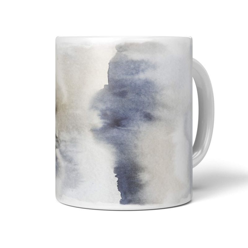 Dekorative Tasse mit schönem Motiv fließende Wasserfarben Aquarell Kunstvoll Textur