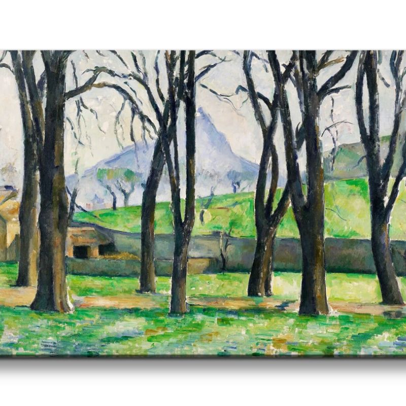 Remaster 120x60cm Paul Cézanne weltberühmtes Wandbild Chestnut Trees Bäume Natur