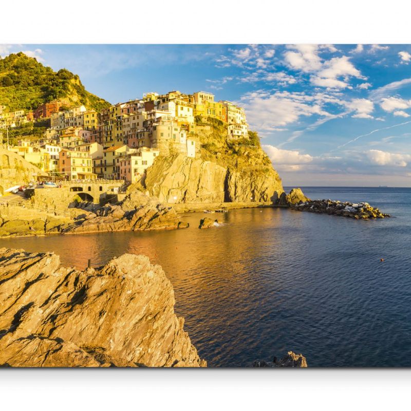 Manarola in Italien Fotografie Küste – Leinwandbild