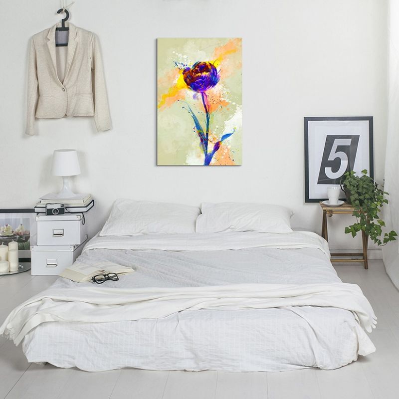 Blume VII 90x60cm Aquarell Art Leinwandbild