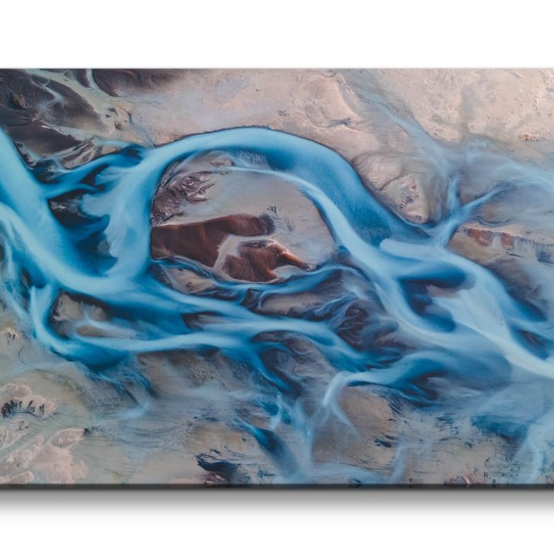 Leinwandbild 120x60cm Flüsse Satellitenaufnahme Erde Atemberaubend Schön Kunstvoll