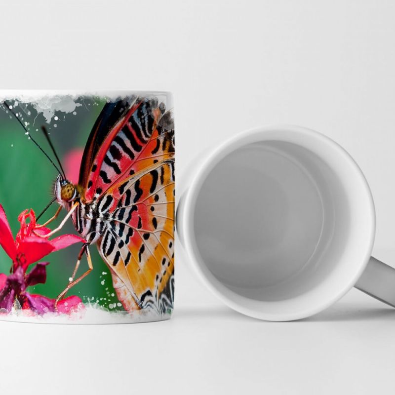 Tasse Geschenk Tierfotografie – Farbenfroher Schmetterling