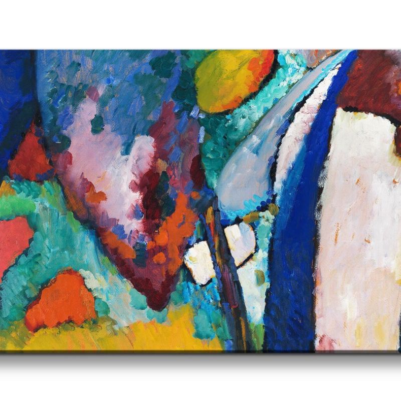 Remaster 120x60cm Wassily Kandinsky weltberühmtes Wandbild Farbenfroh Zeitlos The Waterfall