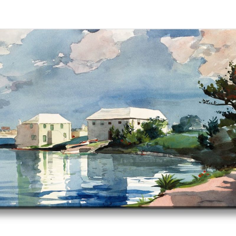 Remaster 120x60cm Winslow Homer weltberühmtes Wandbild Salt Kettle Bermuda Südsee Sommer Traumhaft