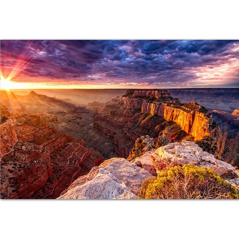 120x80cm Grand Canyon Berge Abendrot Wolken