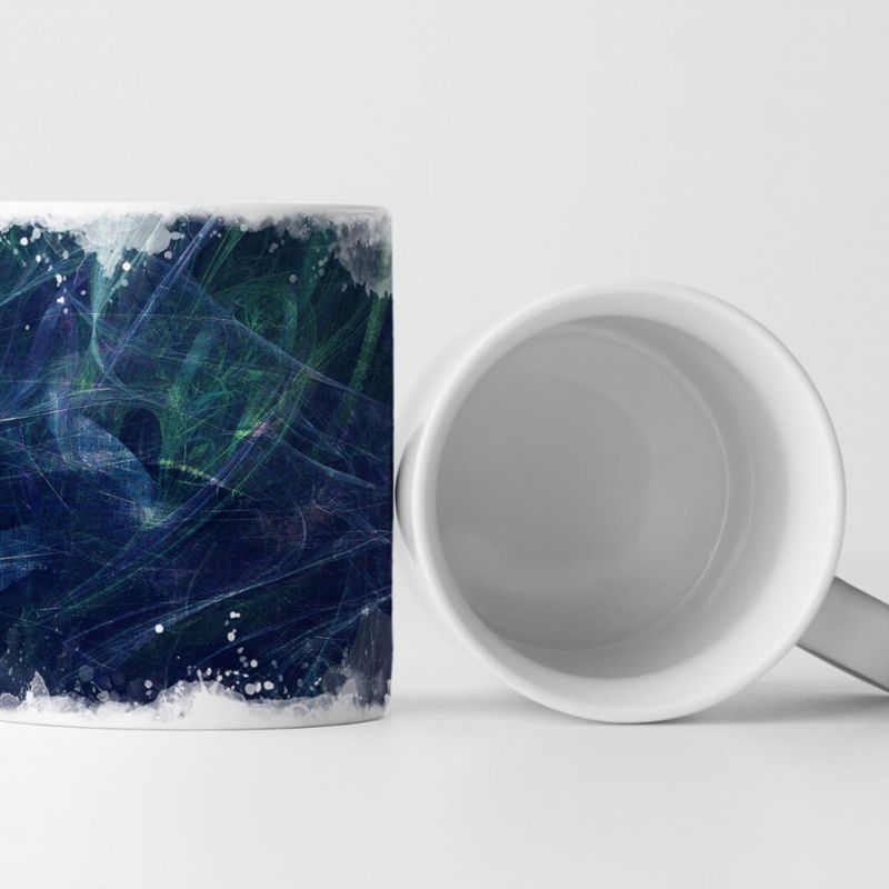 Tasse Geschenk abstrakt blau