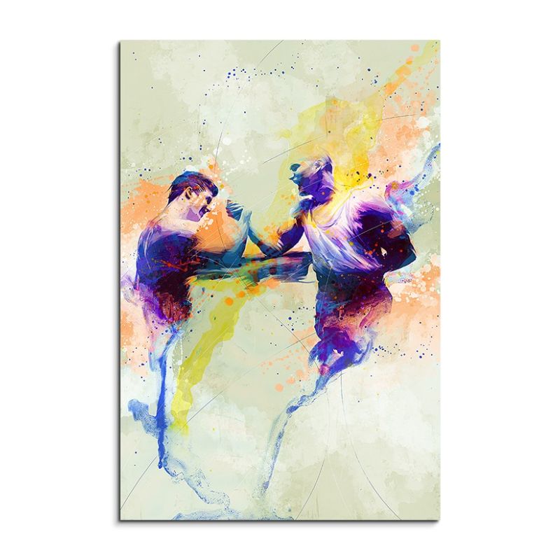 Armdruecken 90x60cm Aquarell Art Leinwandbild