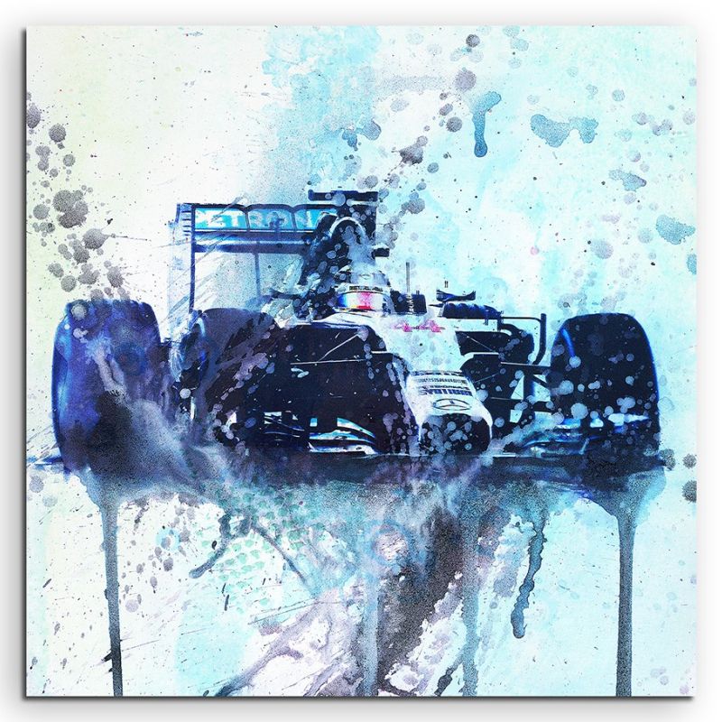 Lewis Hamilton 60x60cm  Aquarell Art Leinwandbild