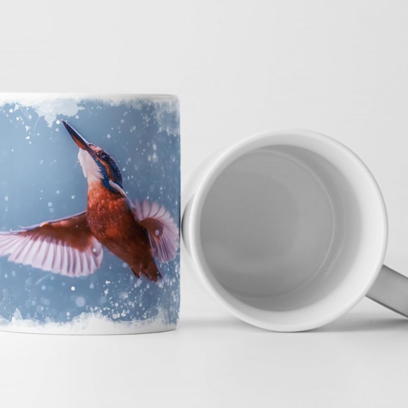 Tasse Geschenk Tierfotografie – Eisvogel beim Jagen