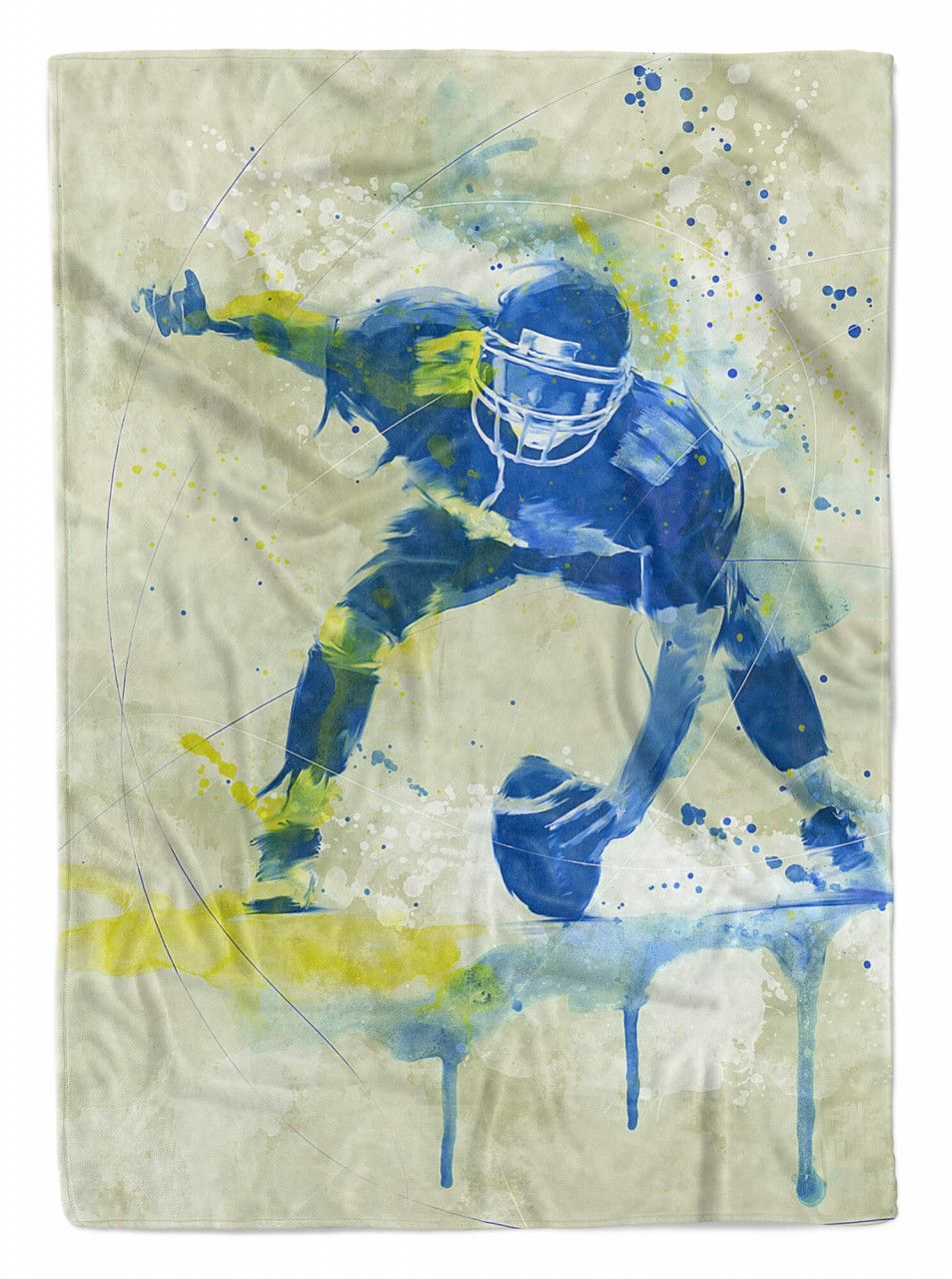 SplashArt Sport Handtuch Strandhandtuch Saunatuch Kuscheldecke Kunstvoll American Footbal