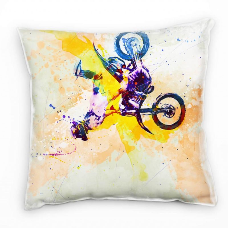 Motorrad Xgames I Deko Kissen Bezug 40x40cm für Couch Sofa Lounge Zierkissen