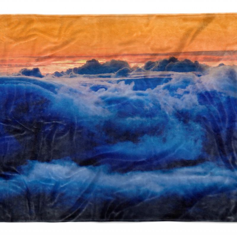 Handtuch Strandhandtuch Saunatuch Kuscheldecke  mit Fotomotiv Himmel Wolken Sonn