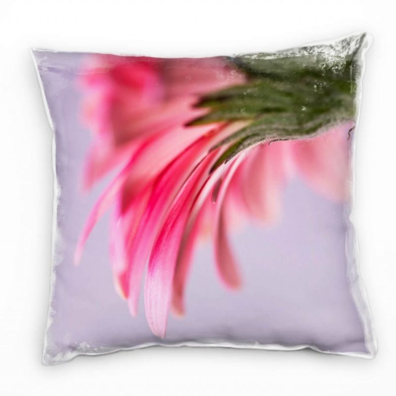 Macro, Blumen, Blütenblätter, pink, lila Deko Kissen 40x40cm für Couch Sofa Lounge Zierkissen