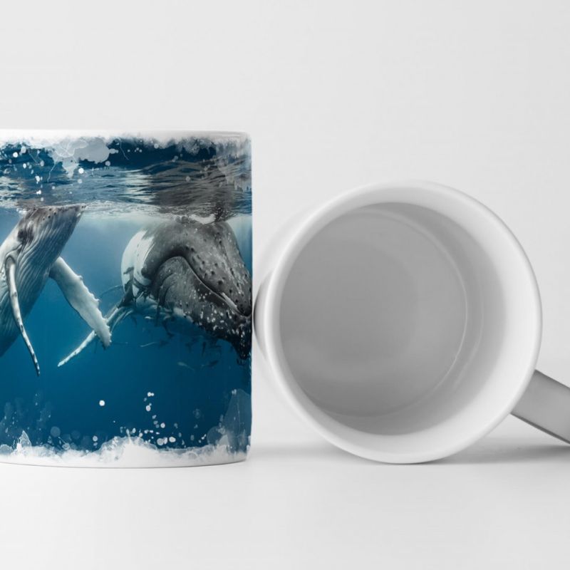 Tasse Geschenk Buckelwal Mutter und Kalb