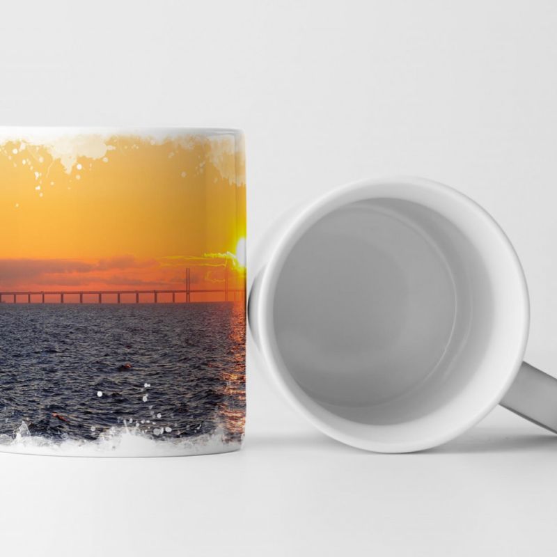 Tasse Geschenk Sonnenaufgang von Schweden zu Dänemark