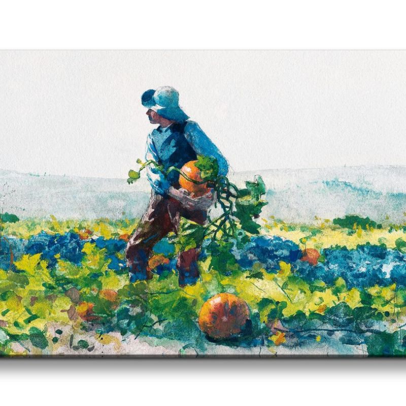 Remaster 120x60cm Winslow Homer weltberühmtes Wandbild For to Be a Farmer’s Boy Farbenfroh Zeitlos