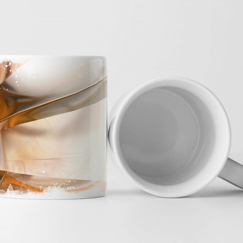 Tasse Geschenk Digitale Grafik – Braune Schnittcollage