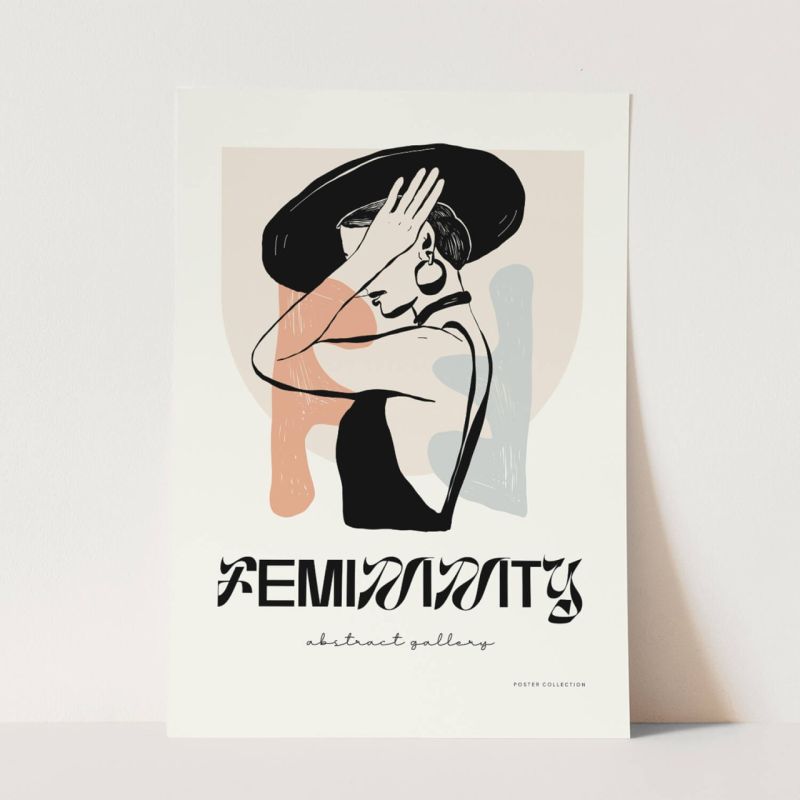 Femininity Schöne Illustration Feminin Rebellisch Dekorativ Abstrakt