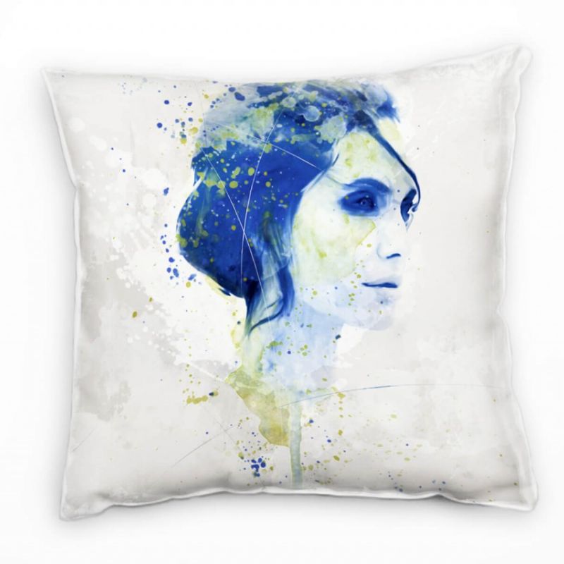 Angelina Jolie V Deko Kissen Bezug 40x40cm für Couch Sofa Lounge Zierkissen