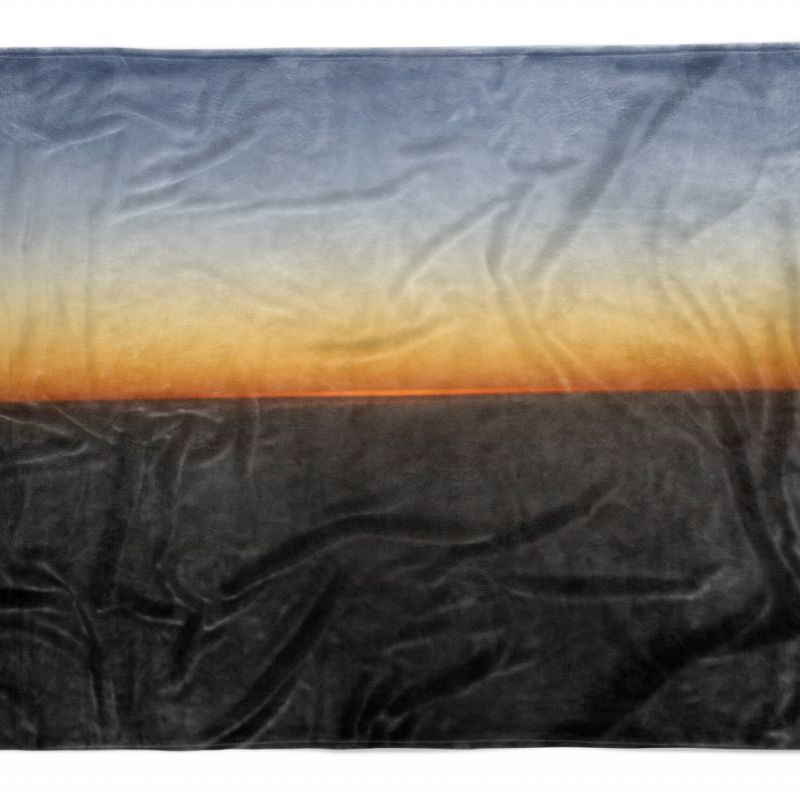 Handtuch Strandhandtuch Saunatuch Kuscheldecke mit Fotomotiv Abstrakt Sonnenuntergang Hor