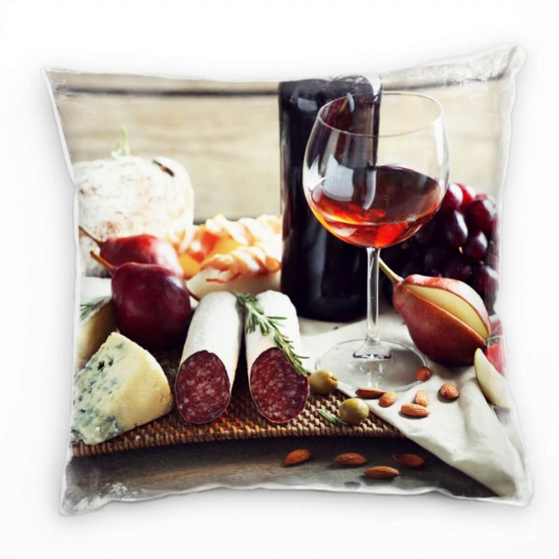 künstlerische Fotografie, italienisches Essen, bunt Deko Kissen 40x40cm für Couch Sofa Lounge Zierki