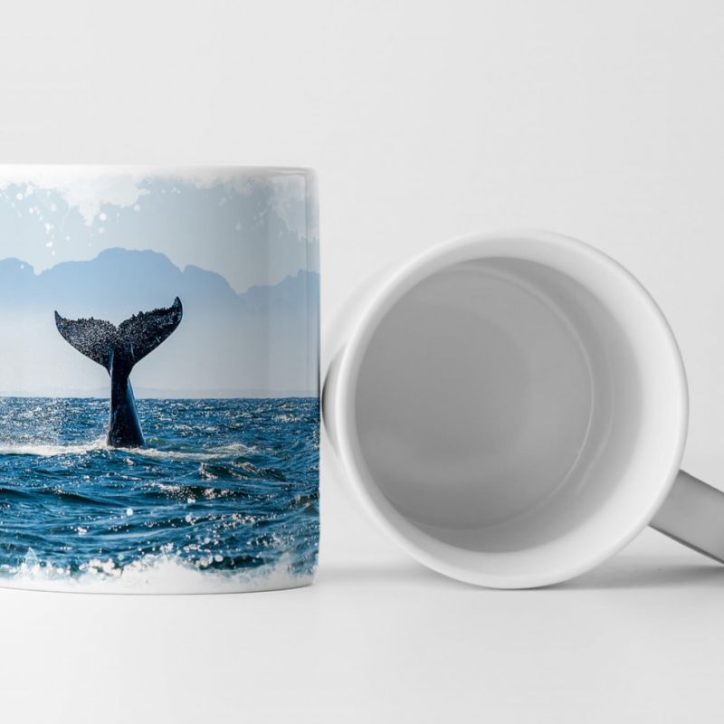 Tasse Geschenk Seelandschaft mit Walflosse