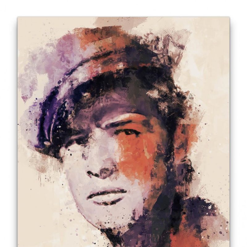 Marlon Brando Porträt Abstrakt Kunst Filmstar Legende 60x90cm Leinwandbild