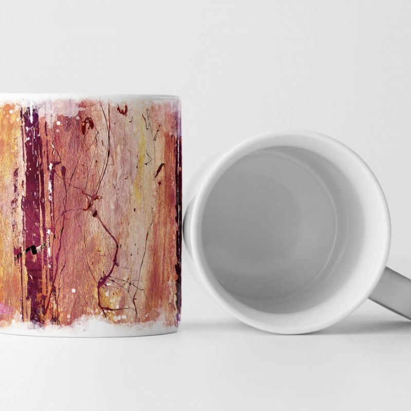 Tasse Geschenk warme Farben; Farbsplash, weinrot