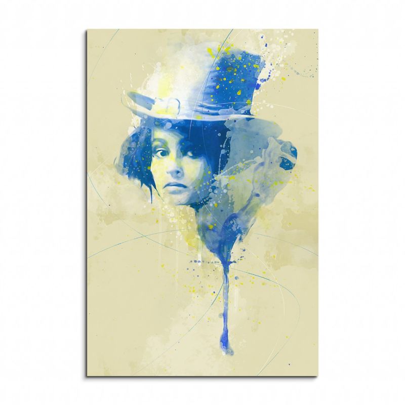 Helena Bonham II Aqua 90x60cm Wandbild Aquarell Art