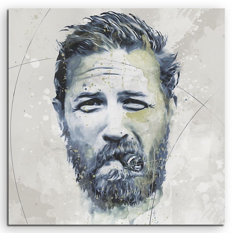 Tom-Hardy I Aqua 60×60 cm Aquarell Kunstbild