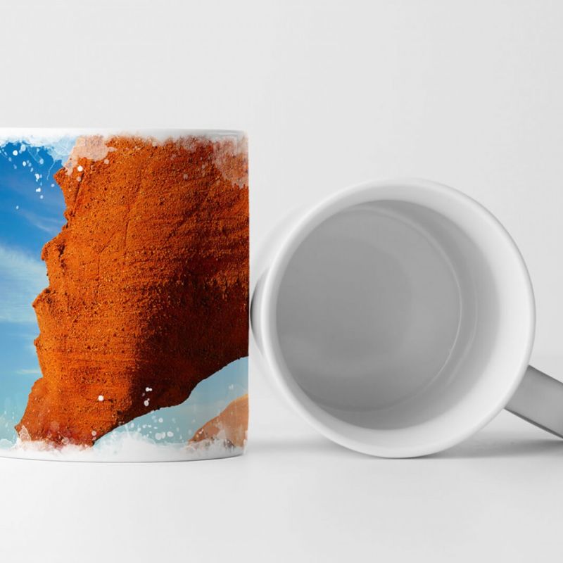 Tasse Geschenk Landschaftsfotografie – Roter Bogen am Atlantik Marokko