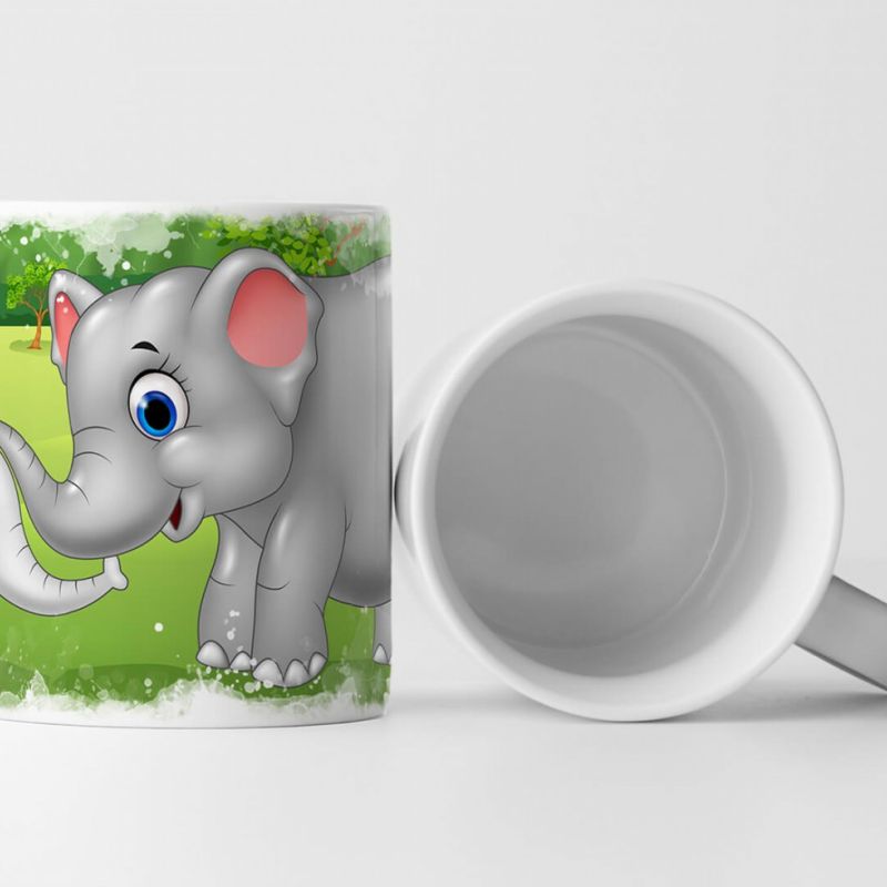 Tasse Geschenk Kinderbild – zwei Elefanten